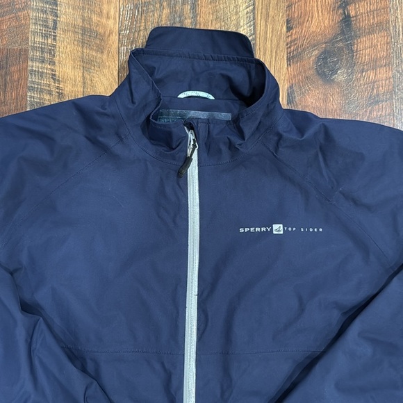Sperry Top-Sider Navy Rain Jacket - Picture 2 of 8
